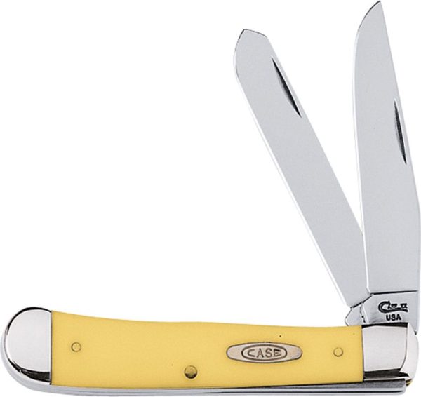 Case Cutlery Trapper Yellow Stainless Folding Knife