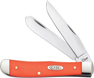 Case Cutlery Trapper Orange Synthetic Folding Knife 4 1/8" Closed