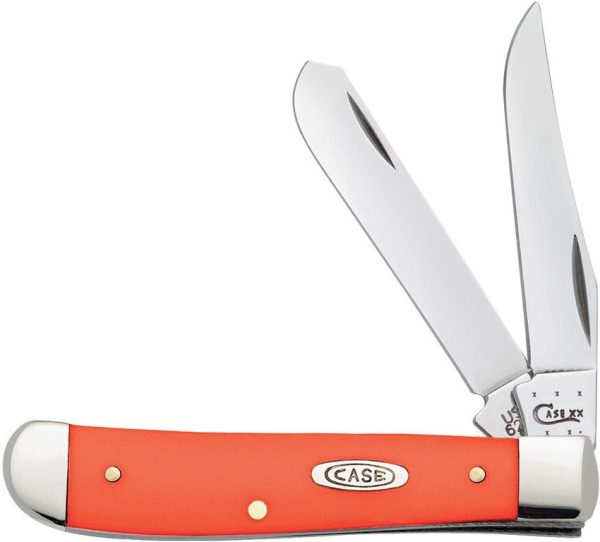 Case Cutlery Mini Trapper Orange Synthetic - 2-Blade