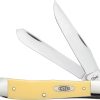 Case Trapper Yellow Synthetic Two-Blade Knife