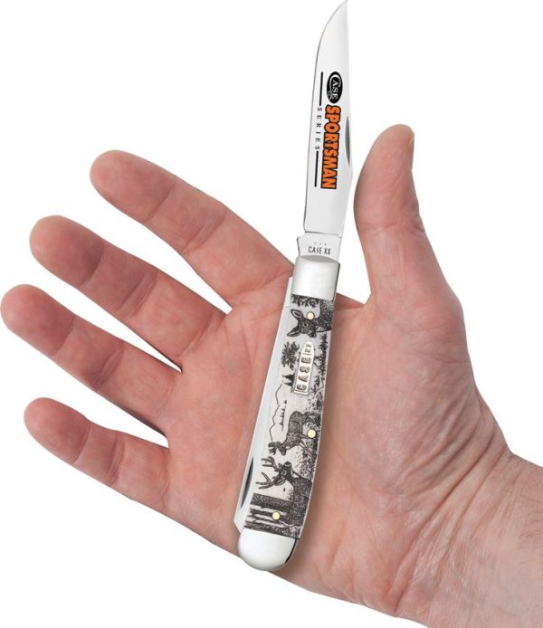 Case Sportsman Trapper Deer Natural Bone Two-Blade