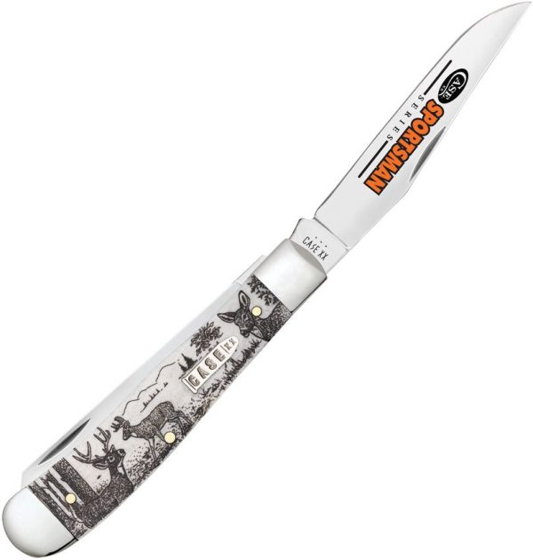 Case Sportsman Trapper Deer Natural Bone Two-Blade
