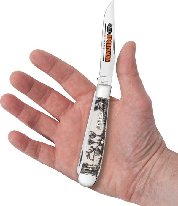 Case Sportsman Trapper Elk Natural Bone Two-Blade