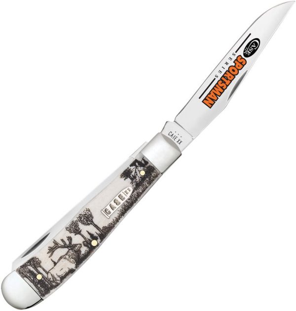 Case Sportsman Trapper Elk Natural Bone Two-Blade