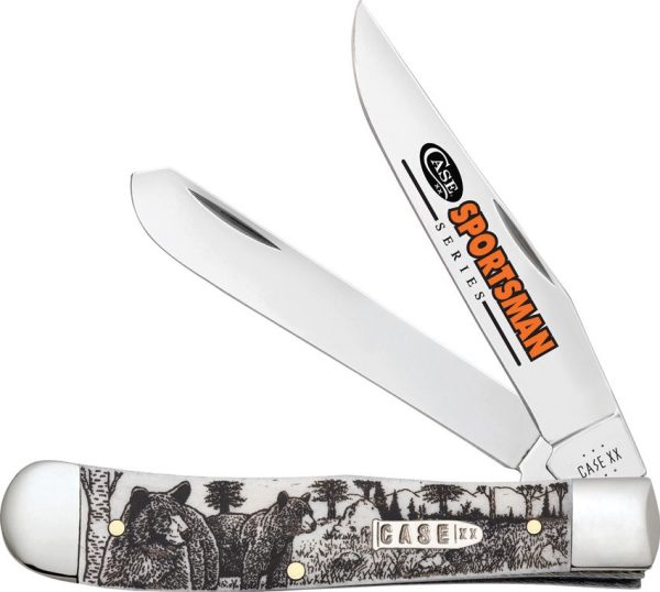 Case Sportsman Trapper Bear Natural Bone Two-Blade