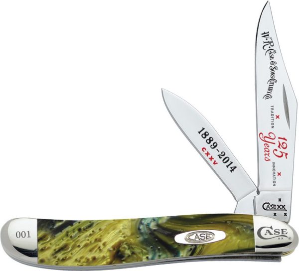 Case Cutlery Peanut 125th Anniversary Folding Knife 2.88" Green Corelon