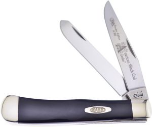 Case Cutlery Trapper Black Corelon - Mirror Finish Blades