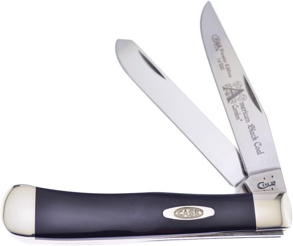 Case Cutlery Trapper Black Corelon - Mirror Finish Blades