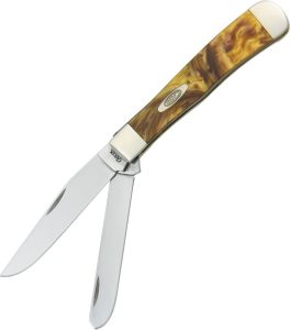 Case Cutlery Trapper Butter Rum Corelon Folding Knife