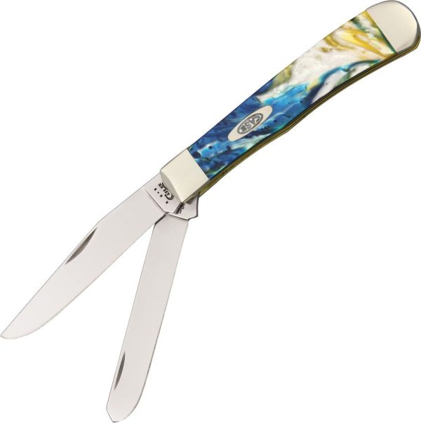 Case Cutlery Trapper Sapphire Glow Corelon Folding Knife