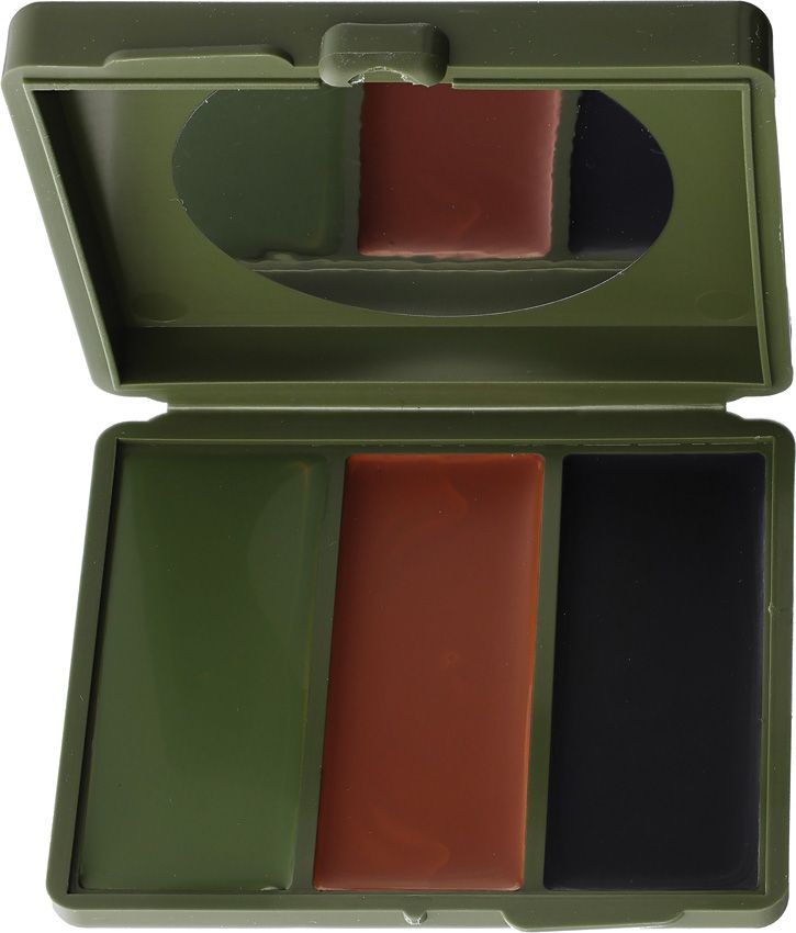 Camouflage Face Paint Compact - Green, Black, Brown