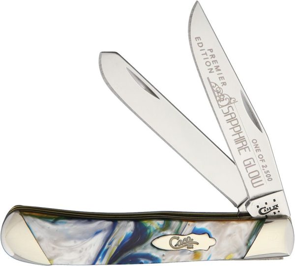 Case Cutlery Trapper Sapphire Glow Folding Knife