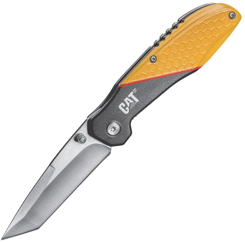 Caterpillar 3" Linerlock Folding Knife Yellow Black