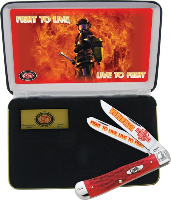 Case Cutlery Volunteer Firefighter Commemorative Trapper Knife
