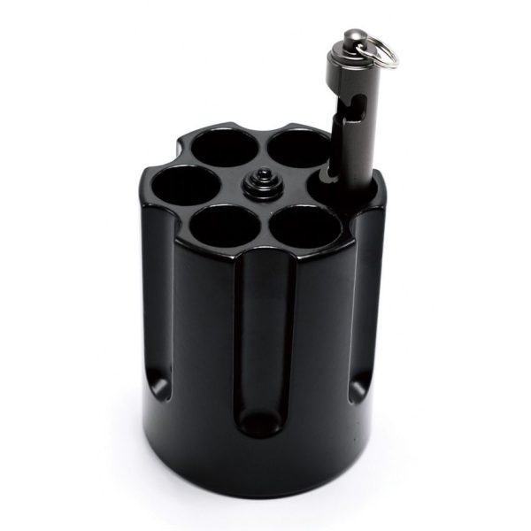 Caliber Gourmet Revolver Pen Holder Black Aluminum