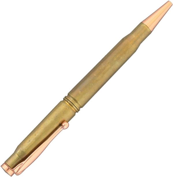 CBG1014.jpg Caliber Gourmet Bullet Ball Point Pen - Black Ink Brass
