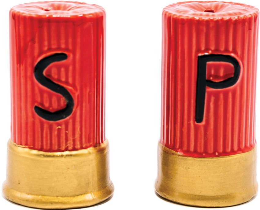 Caliber Gourmet Ceramic Shotgun Shell Salt and Pepper Shakers