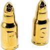 Caliber Gourmet Bullet Salt Pepper Shakers - Gold Ceramic