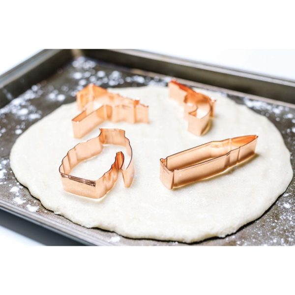 Caliber Gourmet Cookie Cutters Set - Copper Stainless Steel