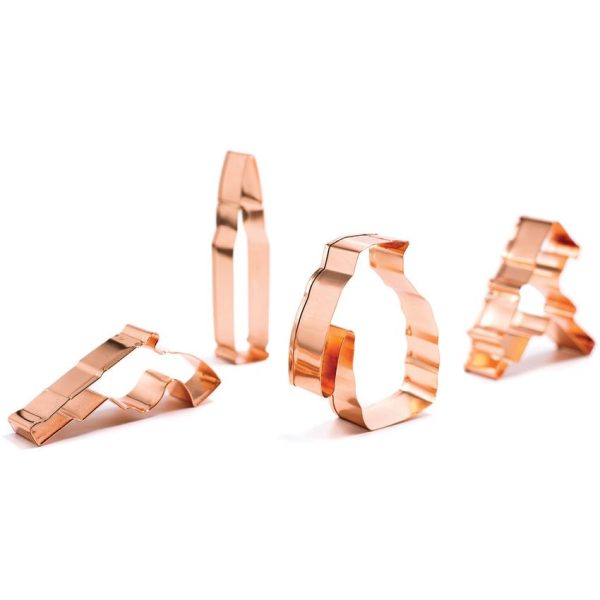 Caliber Gourmet Cookie Cutters Set - Copper Stainless Steel