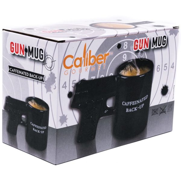 Caliber Gourmet Gun Mug - Black Ceramic 18oz