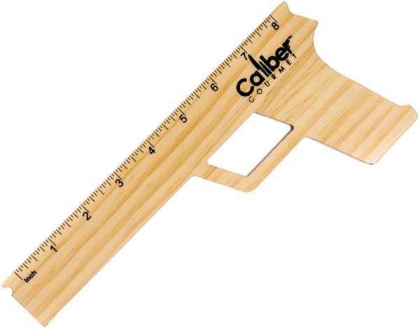 CBG1051.jpg Caliber Gourmet Rubber Band Ruler Gun - Wood Inch Metric