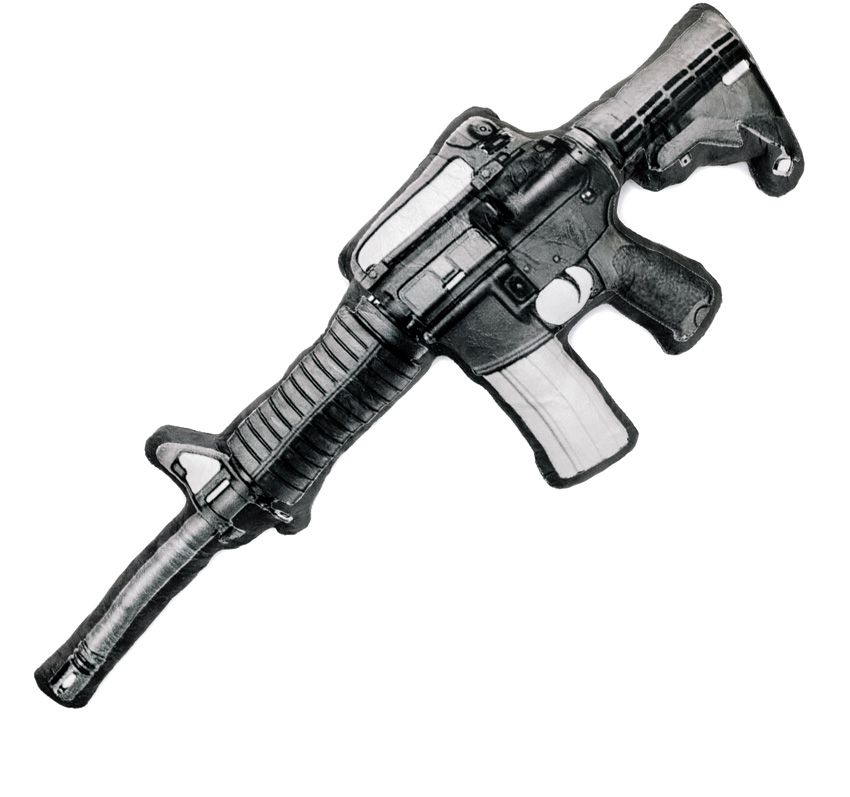 CBG1053.jpg Caliber Gourmet Assault Rifle Pillow 36" Black Synthetic