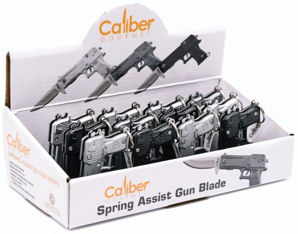 CBGDB02.jpg Caliber Gourmet Gun Knife Keychain - 12 Piece Set