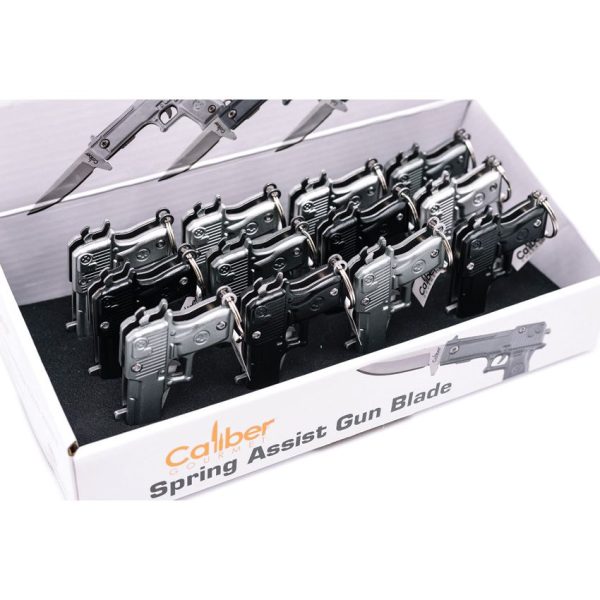 CBGDB02_add_02.jpg Caliber Gourmet Gun Knife Keychain - 12 Piece Set
