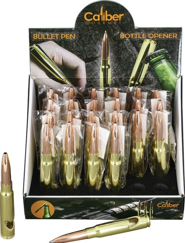 CBGDB04.jpg Caliber Gourmet Bullet Pen Bottle Opener 24 Pack Tactical