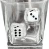 CBGLMSDICE.jpg Caliber Gourmet Lucky Dice Glass - Food Safe Construction