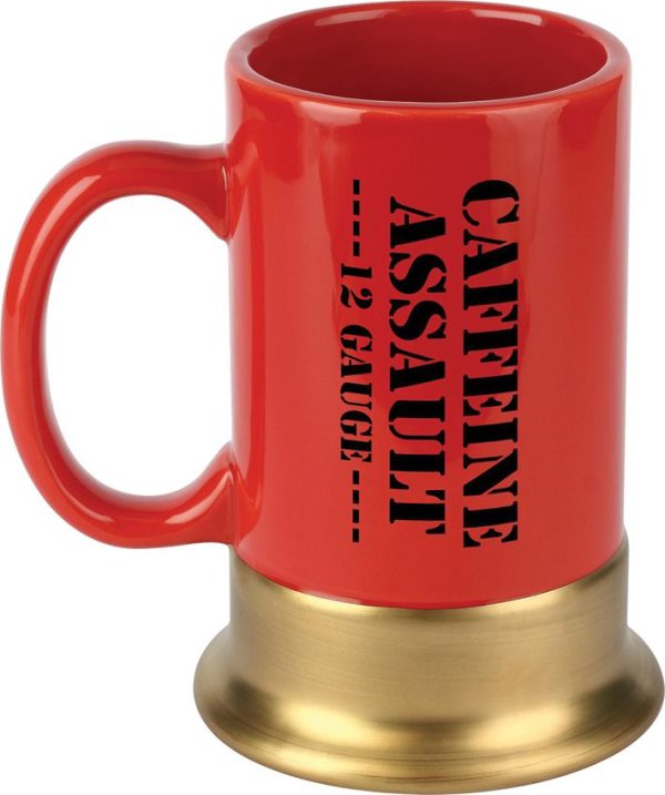 Caliber Gourmet Caffeine Assault Mug - Shotgun Shell Design