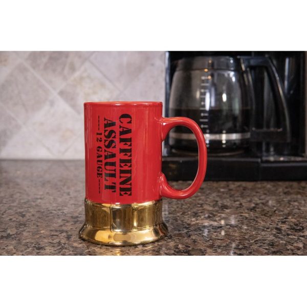 Caliber Gourmet Caffeine Assault Mug - Shotgun Shell Design