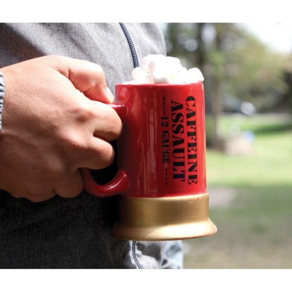 Caliber Gourmet Caffeine Assault Mug - Shotgun Shell Design