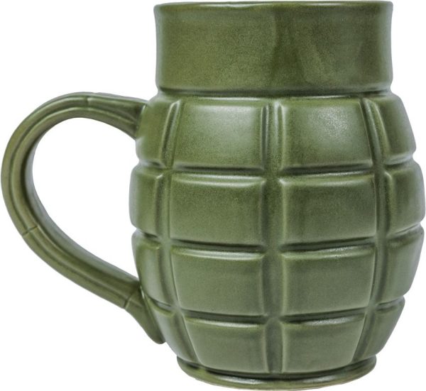 Caliber Gourmet Grenade Mug - Green Ceramic 22oz