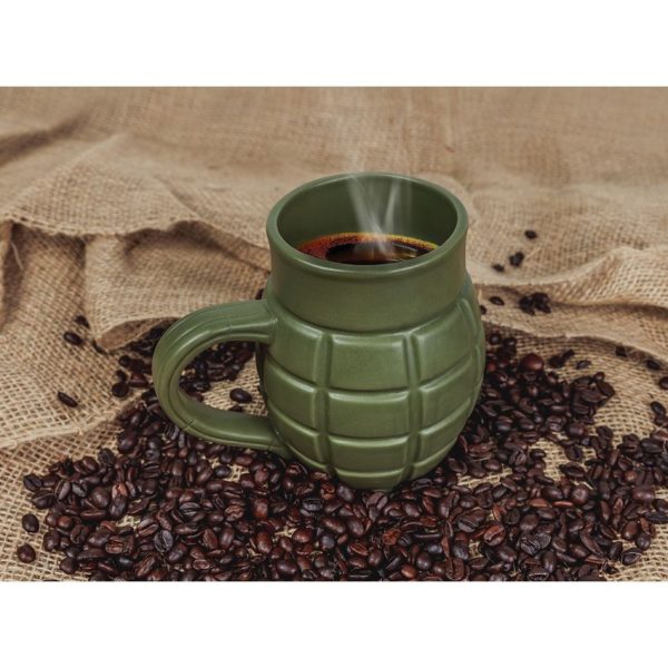 Caliber Gourmet Grenade Mug - Green Ceramic 22oz