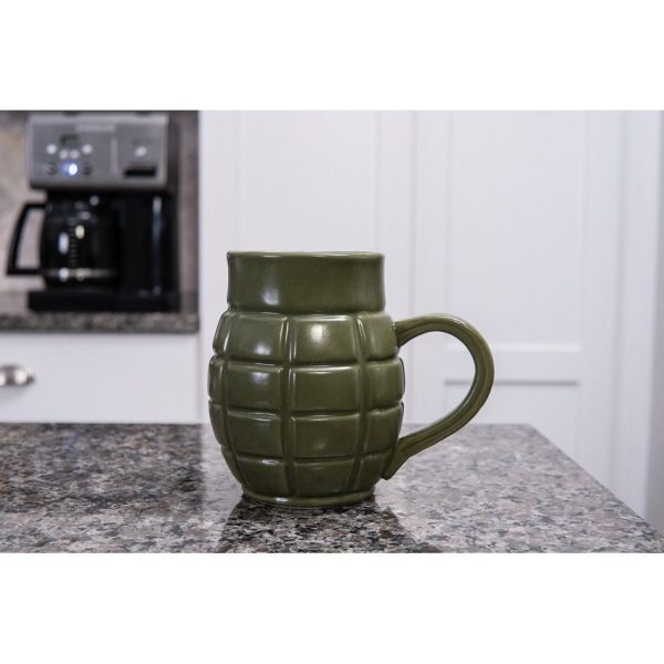 Caliber Gourmet Grenade Mug - Green Ceramic 22oz