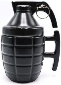 CBGM1069.jpg Caliber Gourmet Grenade Mug with Lid - 22 oz Black