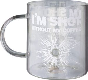 CBGMGLASS.jpg Caliber Gourmet Bullet Hole Glass Mug - 18.5 oz