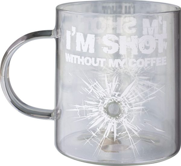 Caliber Gourmet Bullet Hole Glass Mug - 18.5 oz