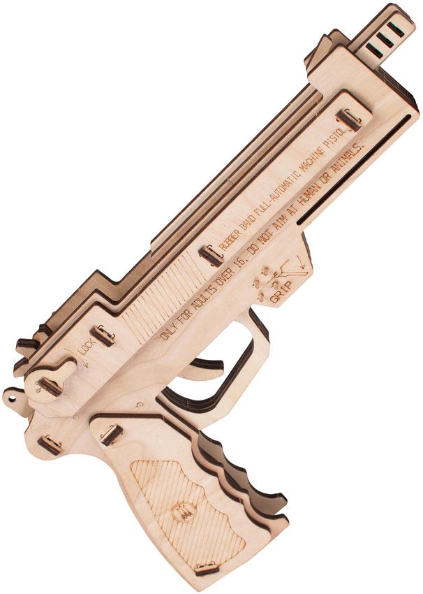 Caliber Gourmet Rubber Band Gun 3D Wooden Puzzle - 97 Pieces