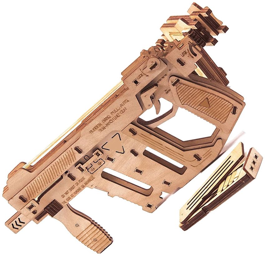 Caliber Gourmet Rubber Band Gun 3D Wooden Puzzle 188 Piece