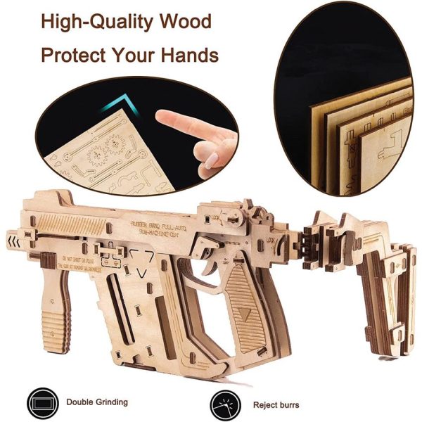 Caliber Gourmet Rubber Band Gun Puzzle - 188 Piece Machine Gun