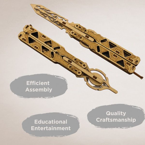 Caliber Gourmet Wood Knife Puzzle Set - Six 3D Models