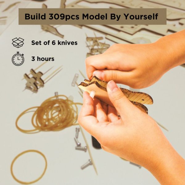 Caliber Gourmet Wood Knife Puzzle Set - Six 3D Models