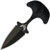 Combat Ready Neck Knife Dagger - Black Aluminum Handle