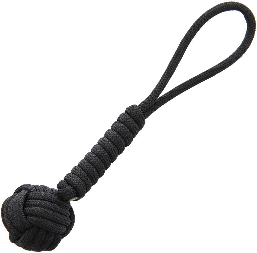 Combat Ready Monkey Fist Black 5.5" Paracord Self-Defense Tool