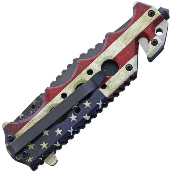 Combat Ready Flag Linerlock Assisted Opening Knife