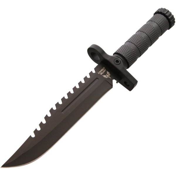 Combat Ready Survival Knife 7.5in Sawback Black