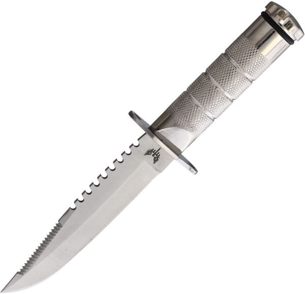 CBR375.jpg Combat Ready Survival Knife 4.63in Silver Hollow Handle